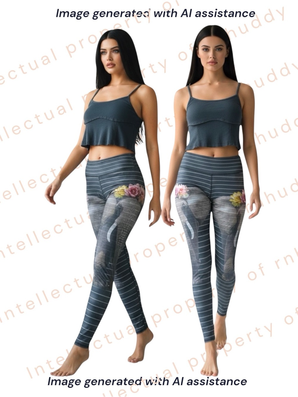 TEEKI L love the elephant hot pant leggings - Picture 13 of 14